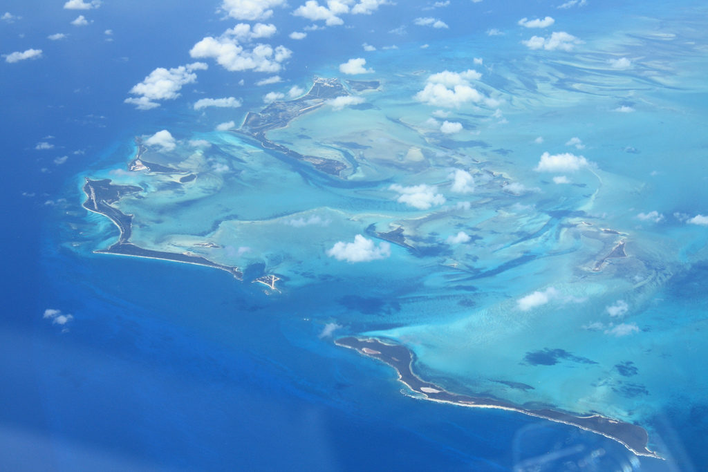 Aerial view of the Bahama Out Islands