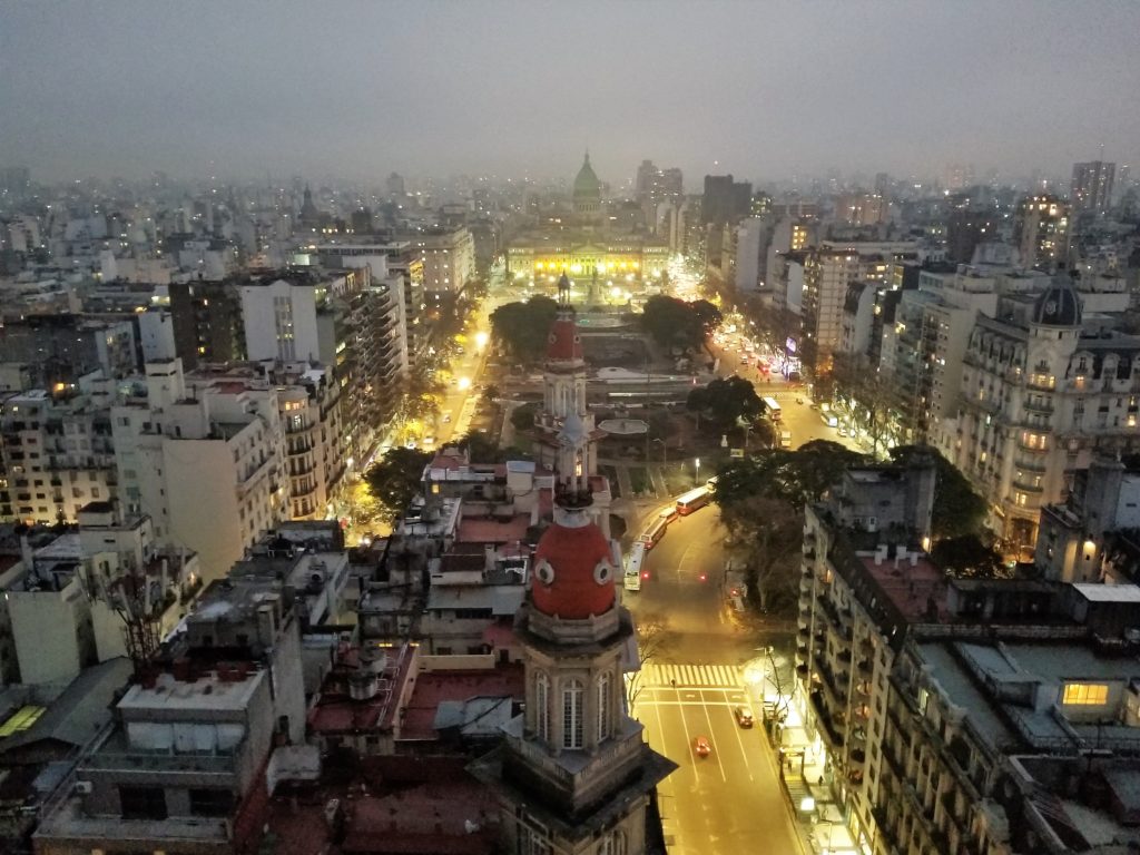 View of Avenida de Mayo from the Barolo bldg. Photo: Ana Astri-O'Reilly