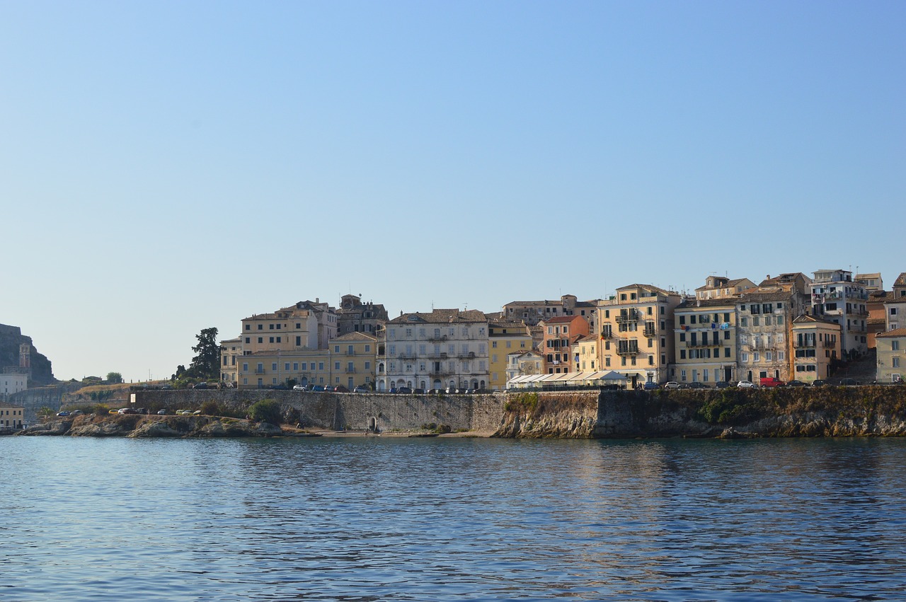 View of the Old Town of Corfu.