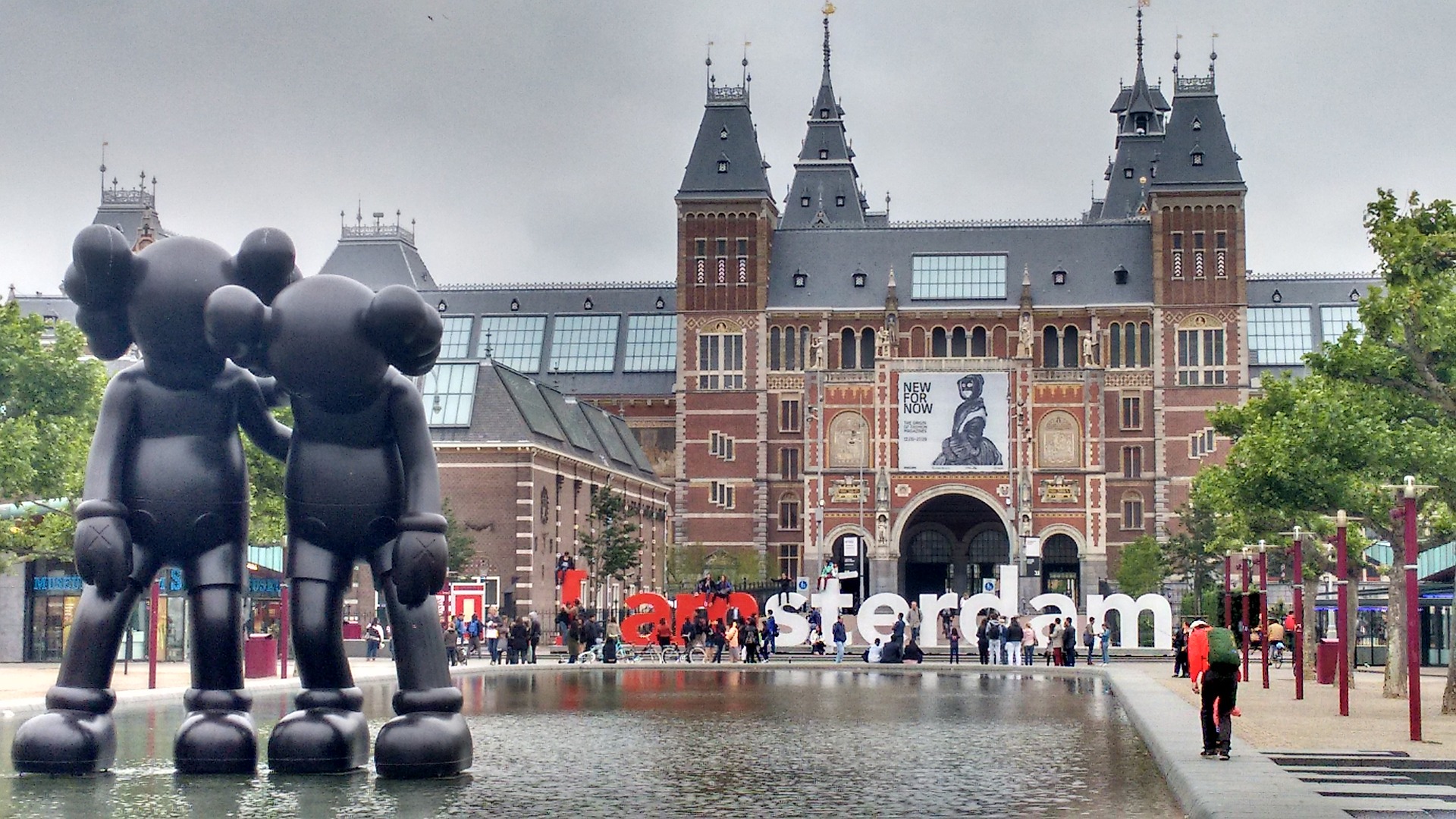 The ‘I Amsterdam’ slogan in front of the Rijksmuseum in Amsterdam.