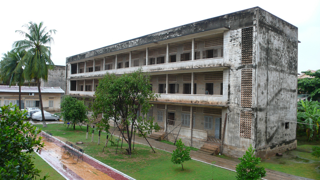 Toul Sleng Genocide Museum is where people were tortured and mutilated before being shot on the Killing Fields. This structure was once a school. Photo: CreativeCommons
