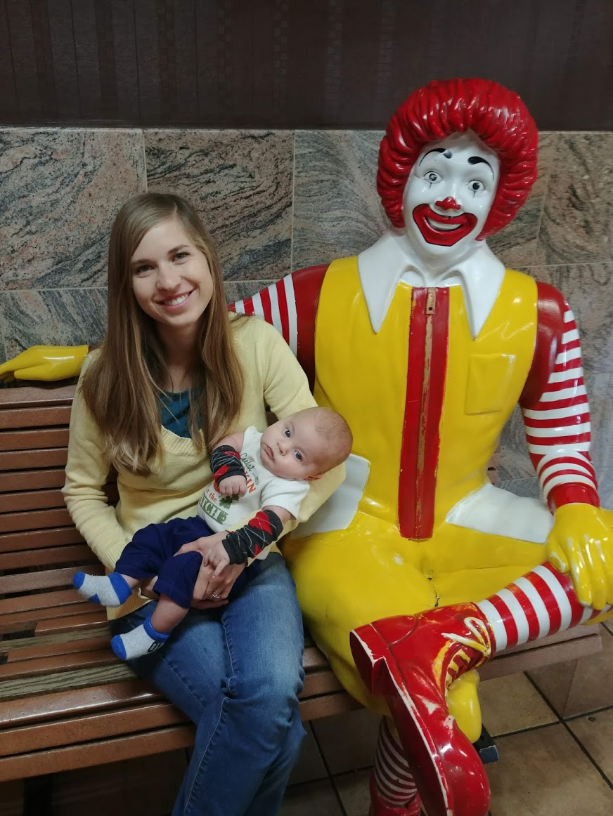 Photo of author's family with Ronald McDonald