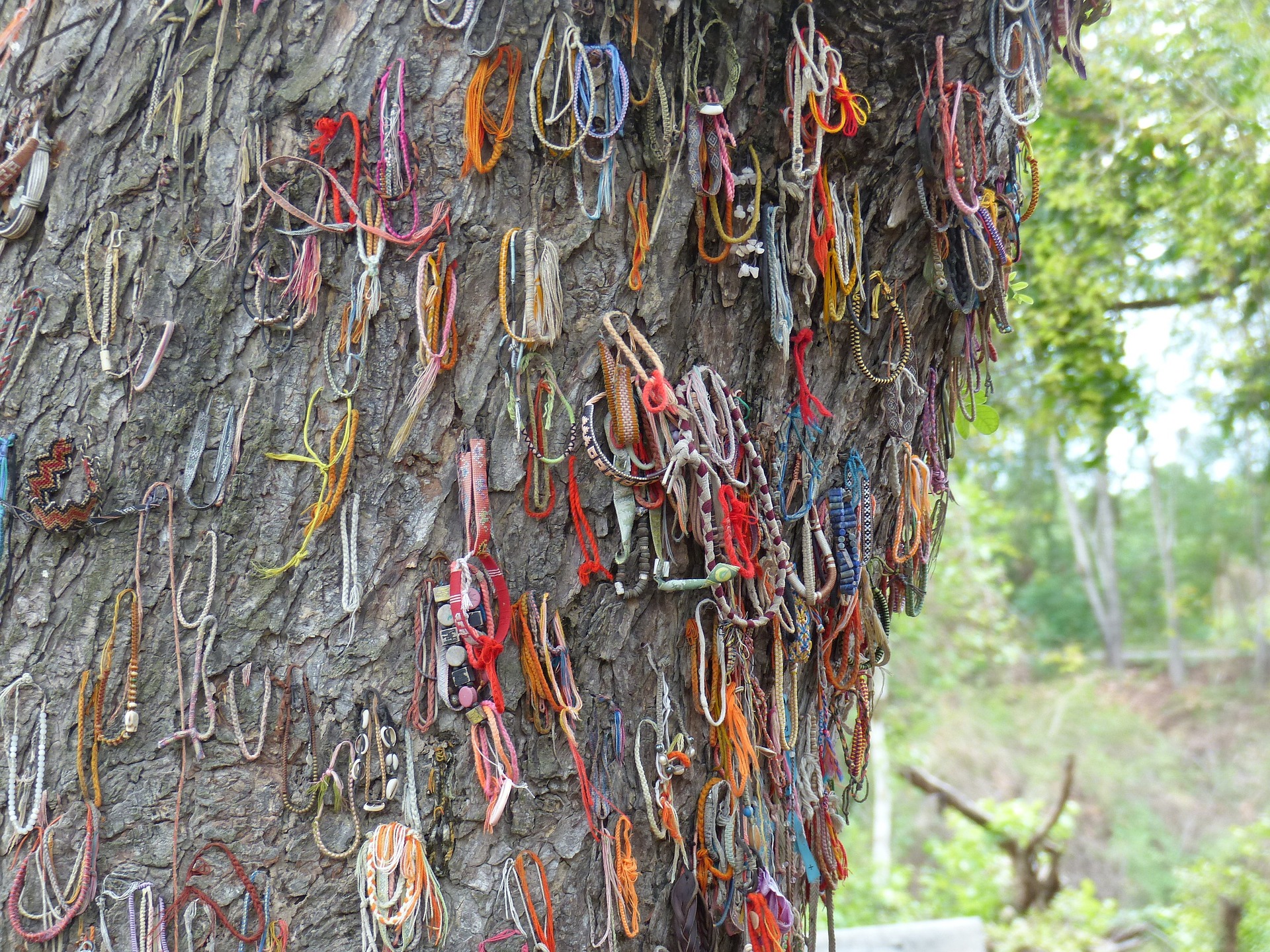 Prayer beads in Choeung Ek - the Killing Fields