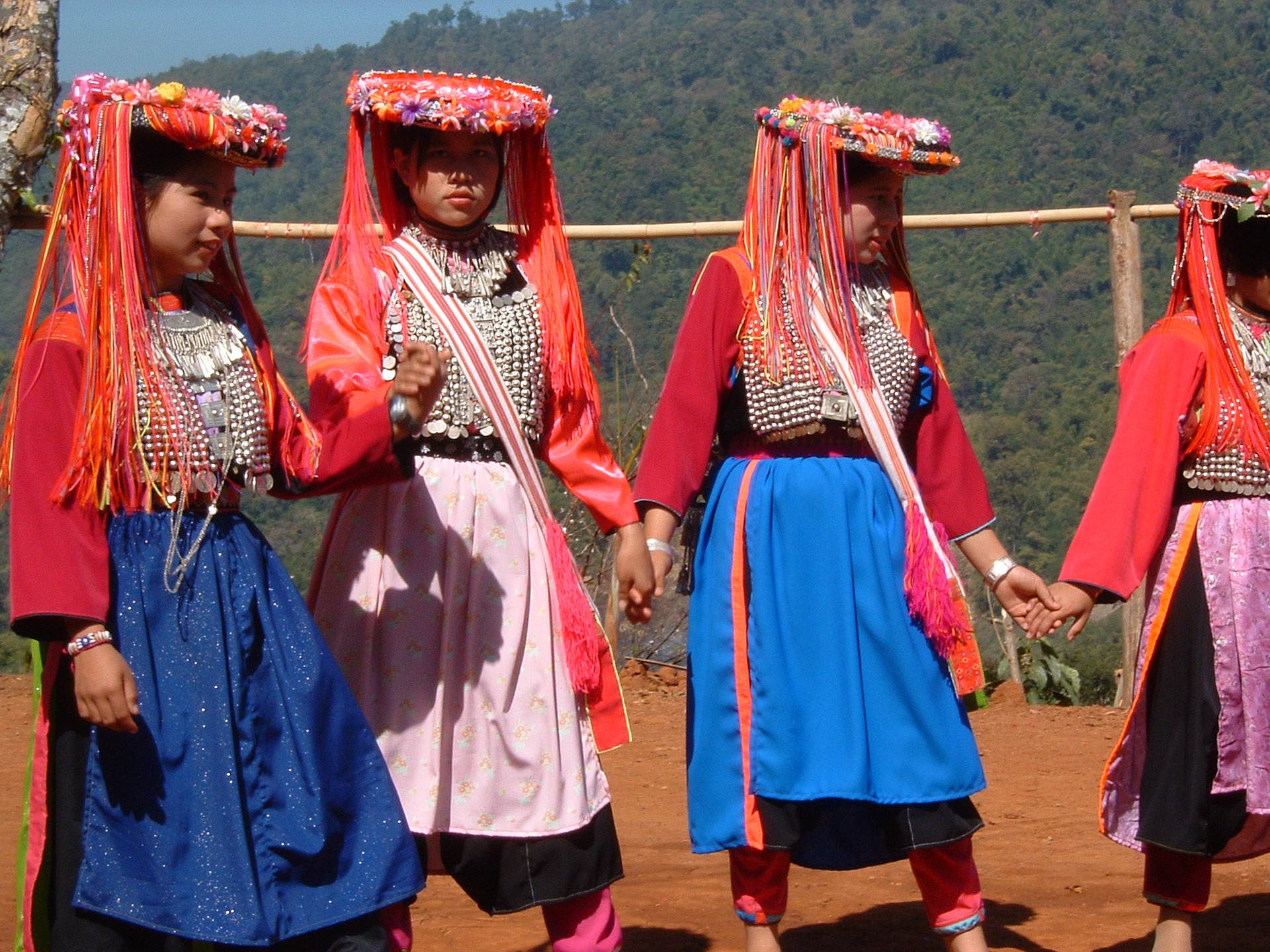 Women of a tribe in traditional dress