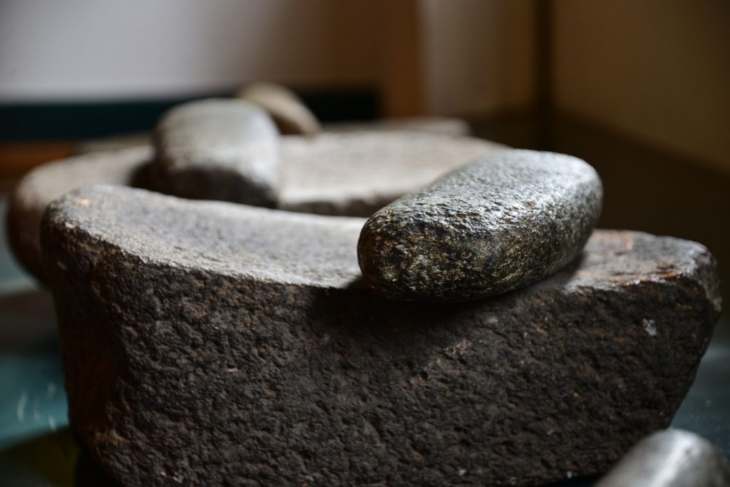 Mapuche stone bowl artifact.