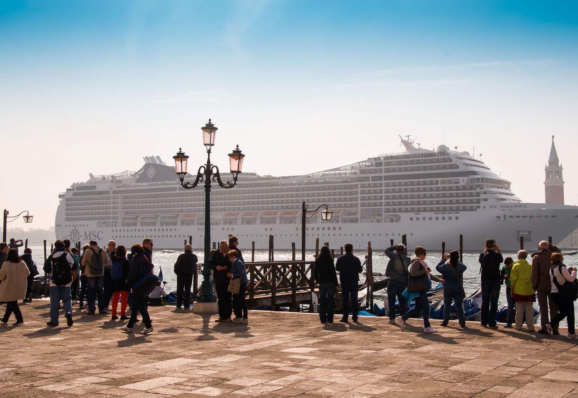 Venice, Italy and large cruise ship