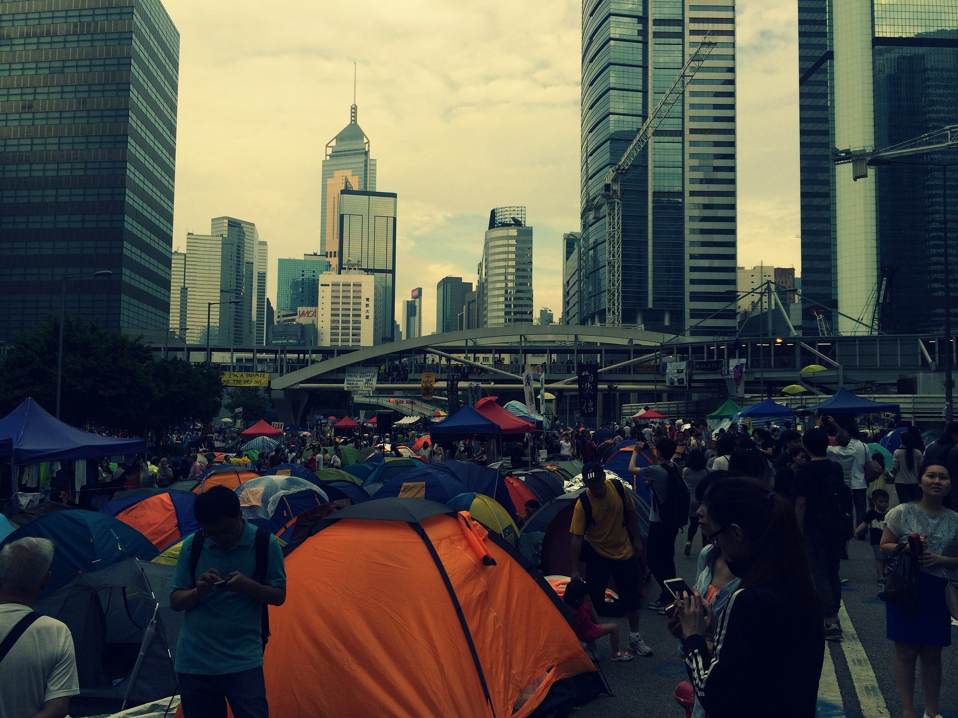 Tent protests in Hong Kong