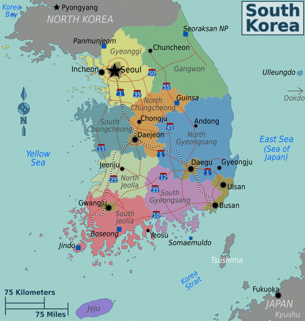 South Korea map by OgreBot is licensed under CC BY-SA 4.0 