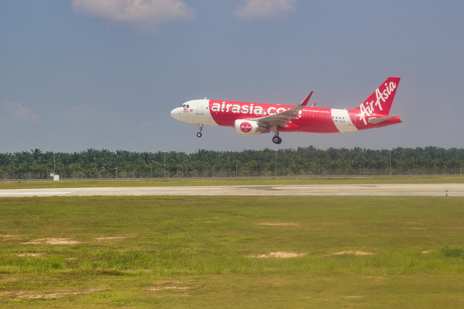 Aircraft landing in Kulala Lumpur, Malaysia