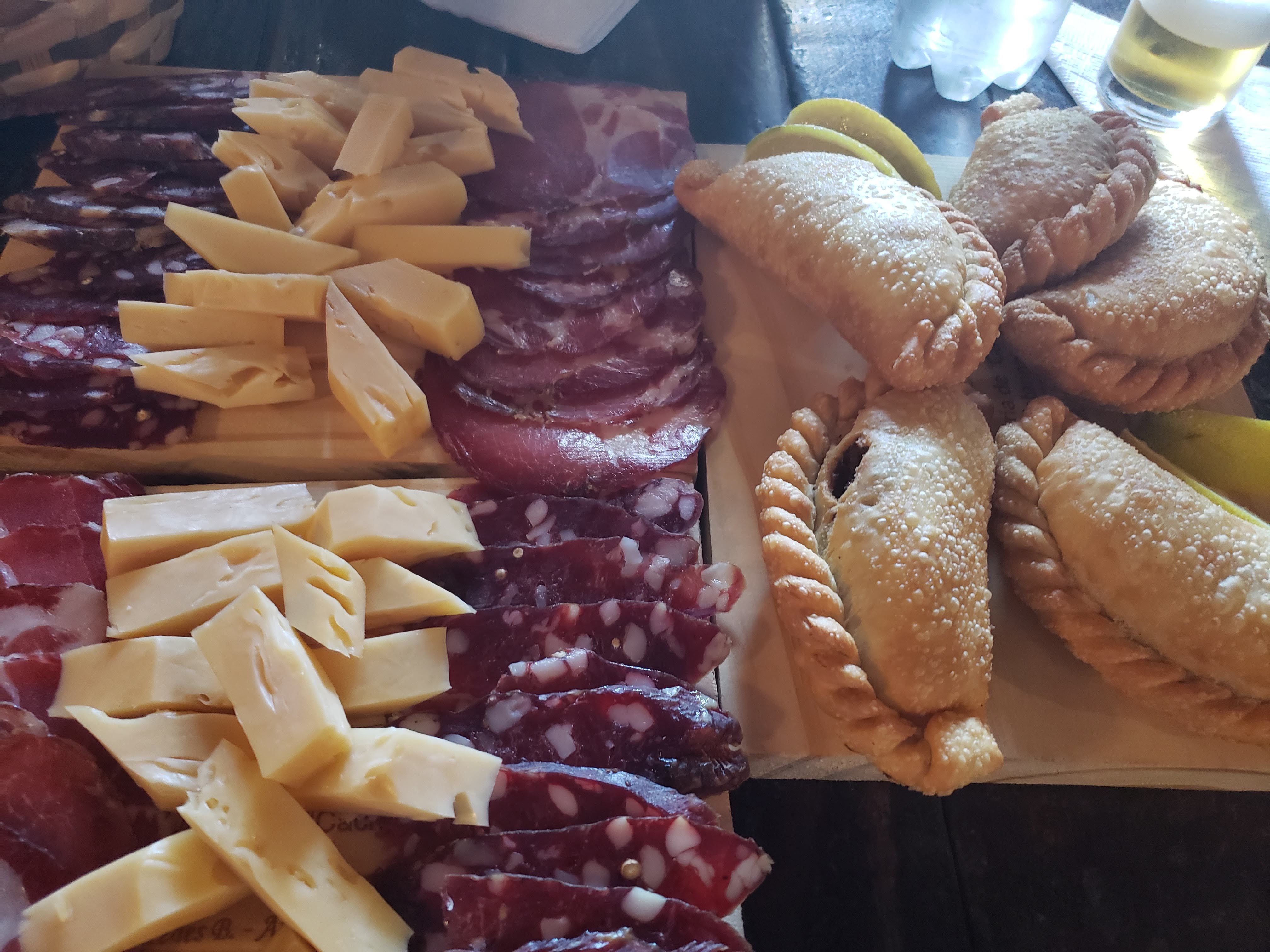 Meats and cheeses inside the Pulperias