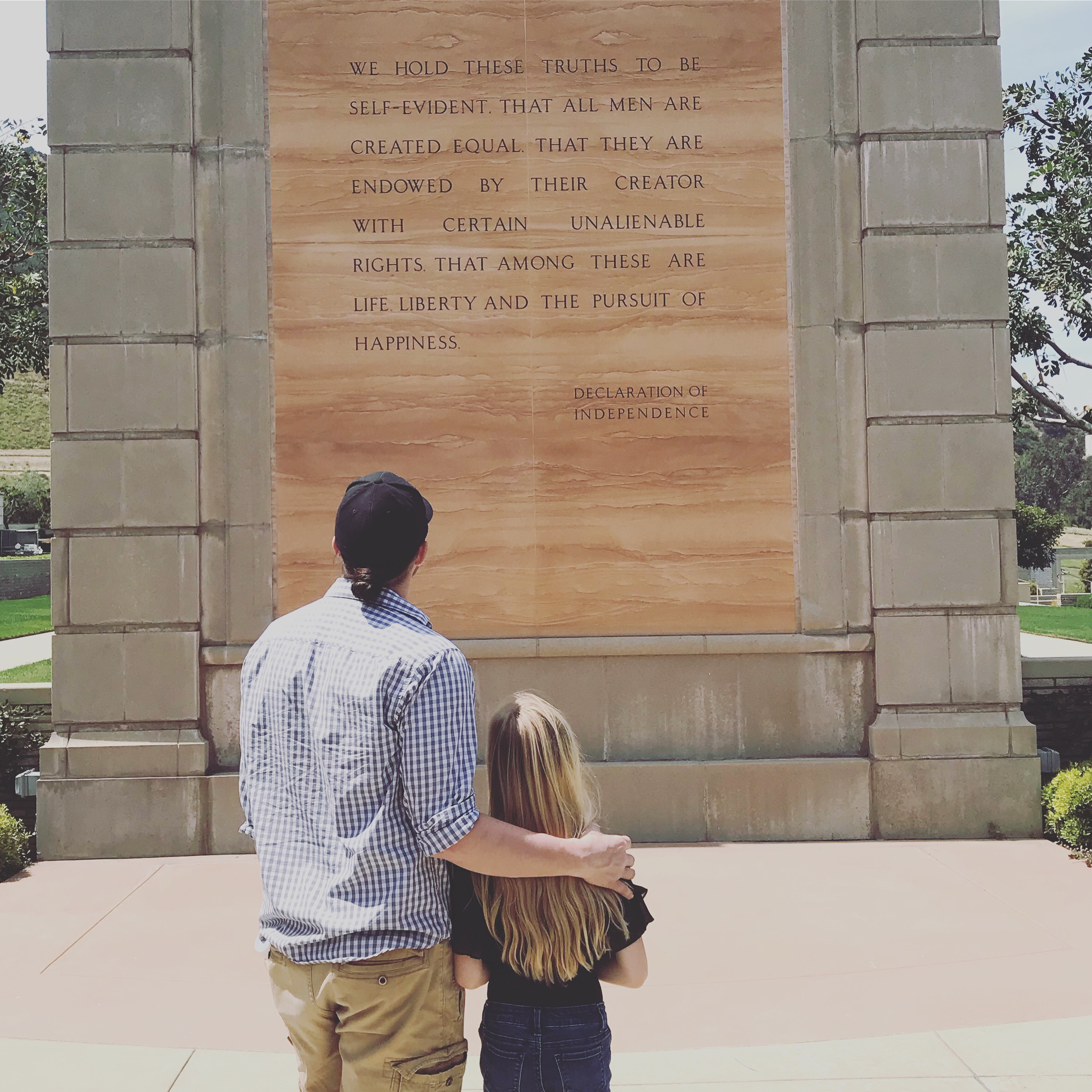 Tousey family at the Declaration of Independence Monument.  Photo:  Jen Tousey