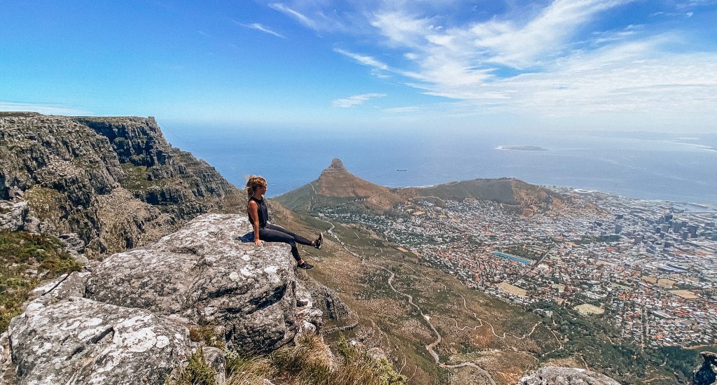 South Africa - Table Mountain hike with Lion's Head in background. Photo: Kellie Paxian