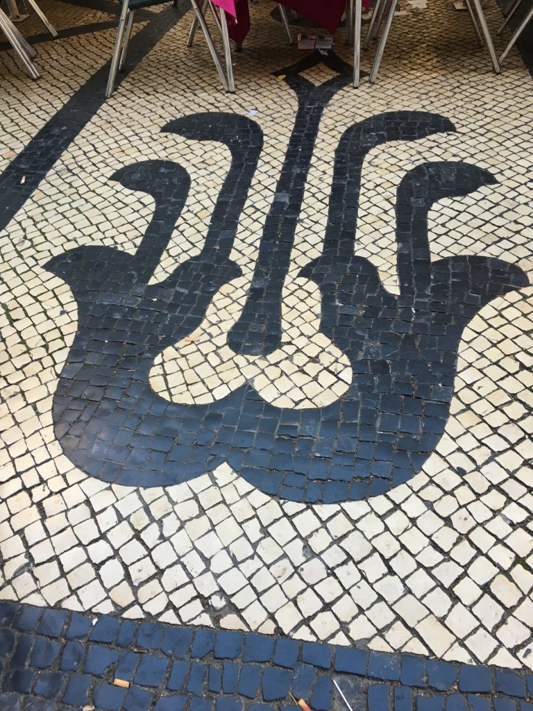 Mosaic on a street in Lisbon. Photo: Manali Shah