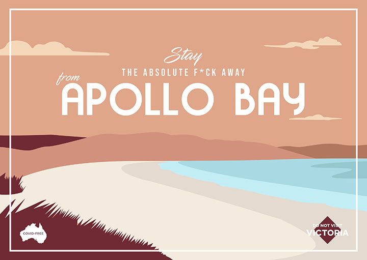 Apollo Bay postcard. Credit: Guillermo Carvajal and Jess Wheeler