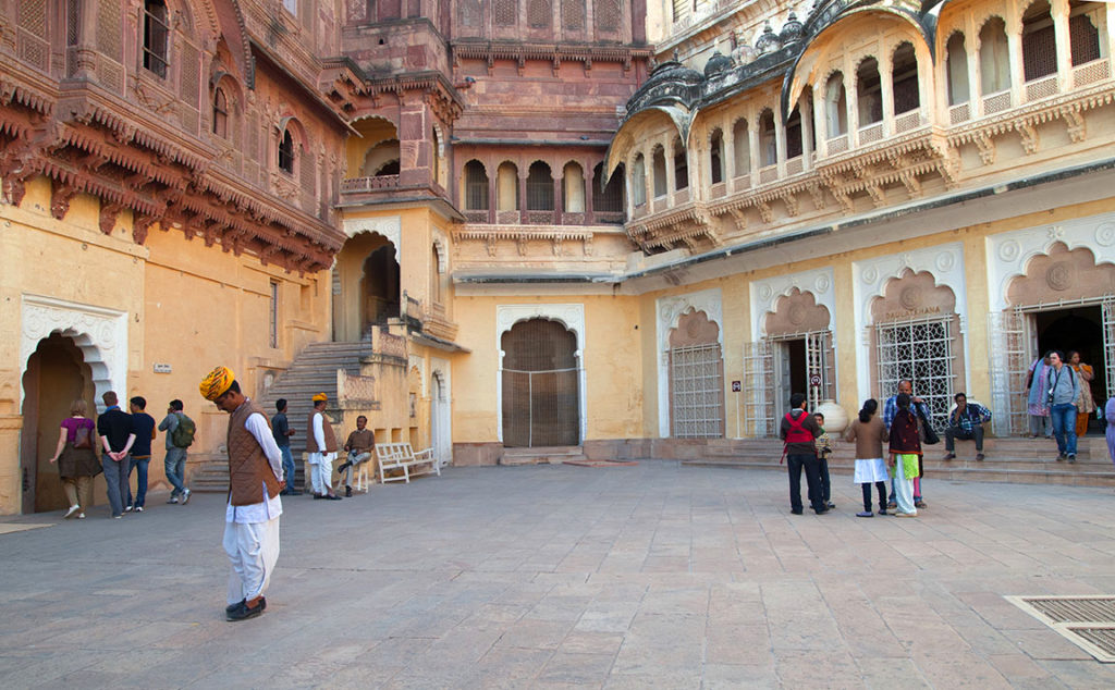 A courtyard in Mehrangarh fort. Photo: Sugato Mukherjee