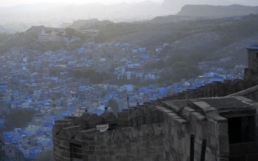 A view of the blue city from the ramparts of Jodhpur fort. Photo: Sugato Mukherjee