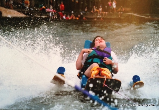 Cory Lee on water skis