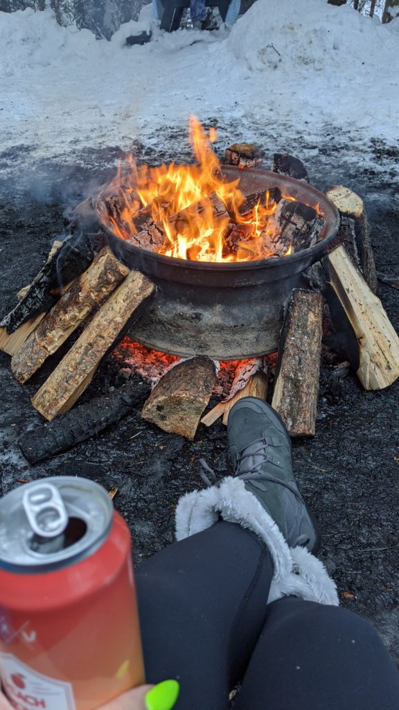 Winter Camping - Dee Lake Fire Pit