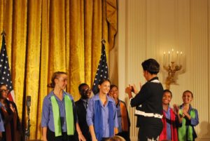 First Lady Michelle Obama Honors Youth Arts and Humanities at The White House (2011). Photo: Tonya Fitzpatrick