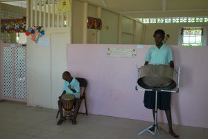 We entered the St Benedict Orphanage with a greeting of music by the children. Photo: Tonya Fitzpatrick