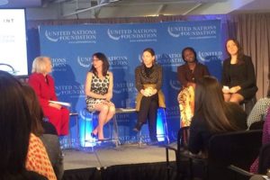 UN Foundation panel at the event discussing women in fragile states.