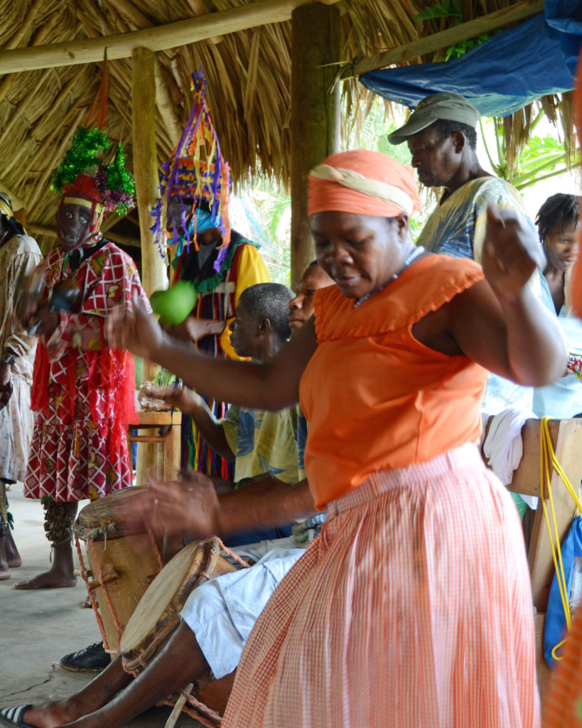 Garifuna dancers and musicians.