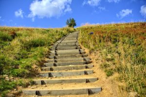 Mountain stairs to heaven.bieszczady.pixabay