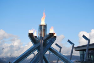 Olympic Flame in Vancouver.  Photo:  Tonya Fitzpatrick