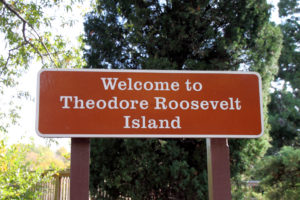 Theodore Roosevelt island sign