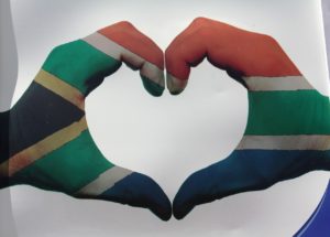South African flag heart