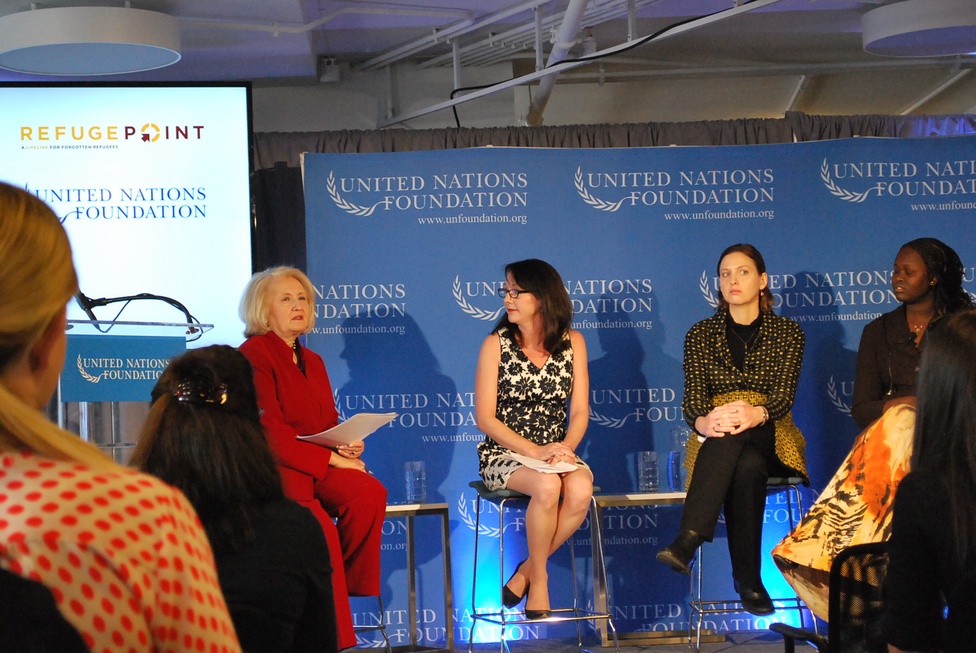 UN Foundation event Women in Fragile States with panel and moderator. Photo: Tonya Fitzpatrick