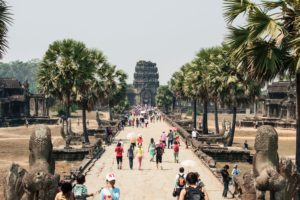 Tourists in Cambodia