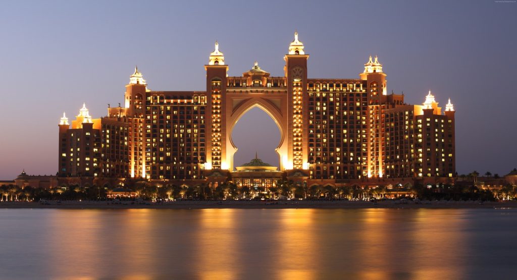 Luxury hotel The Palm in Dubai