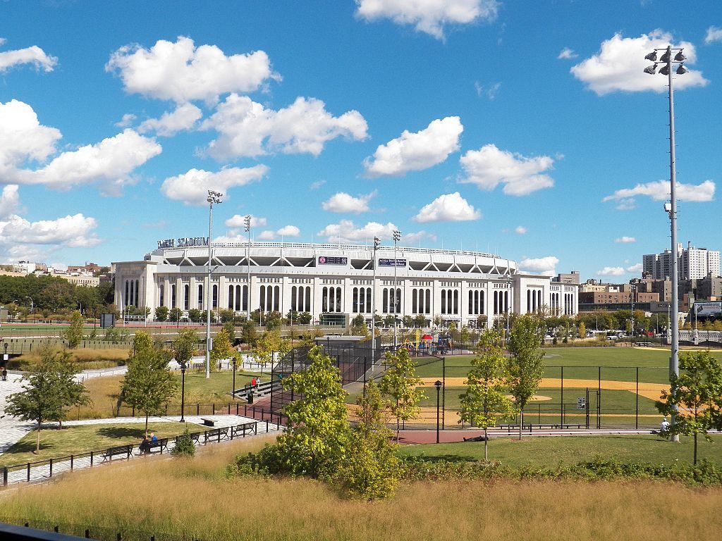 Yankee Stadium and Heritage Field. Photo by: Rich Michell (WikiCommons Sept. 2012)