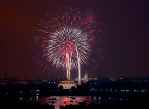Fourth of July fireworks in Washington, DC