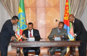 Signing of Joint Declaration of Peace and Friendship between Eritrea and Ethiopia. Photo: WikiCommons