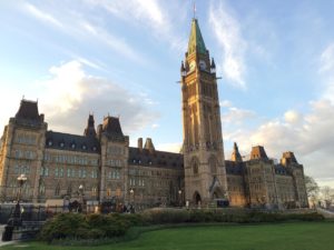 Parliament Building in the Canadian capital city of Ottawa.