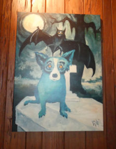 George Rodrigue's ‘Blue Dog’ painting. Photo: Kathleen Walls