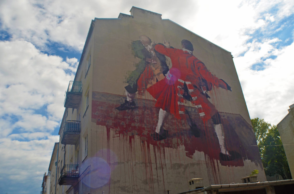 Street art on a building in Praga.  Photo:  Patti Morrow