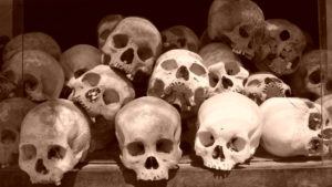 Victims of the Khmer Rouge, Cheung Ek killing fields, near Pnomh Penh. Photo: Satbir Singh