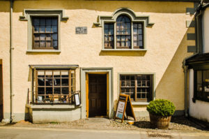 Exterior of the Beatrix Potter Gallery in Hawkshead. Photo courtesy of Sykes Collages.