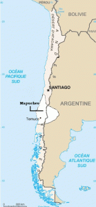 Map of Mapuche area