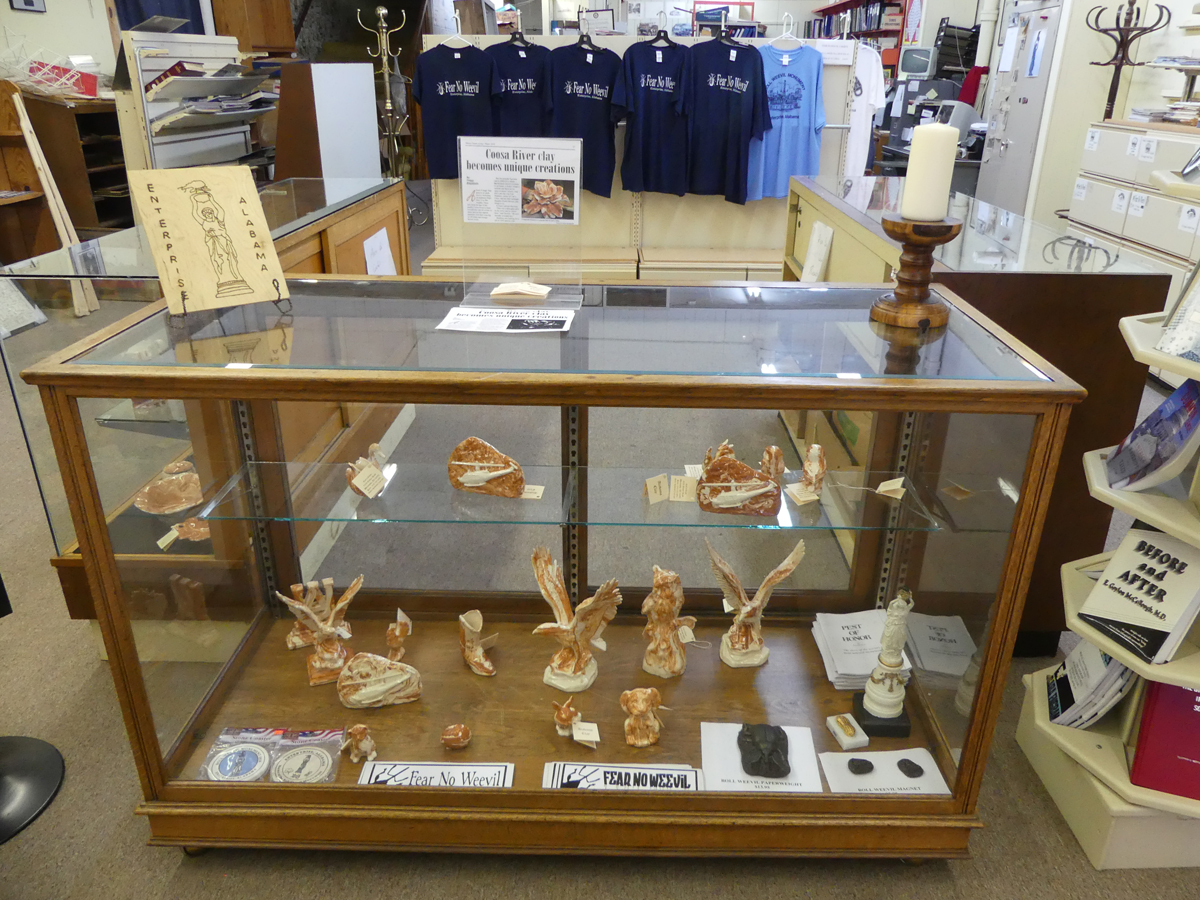 Artifacts and gifts at Pea River Historical Society. Photo: Kathleen Walls
