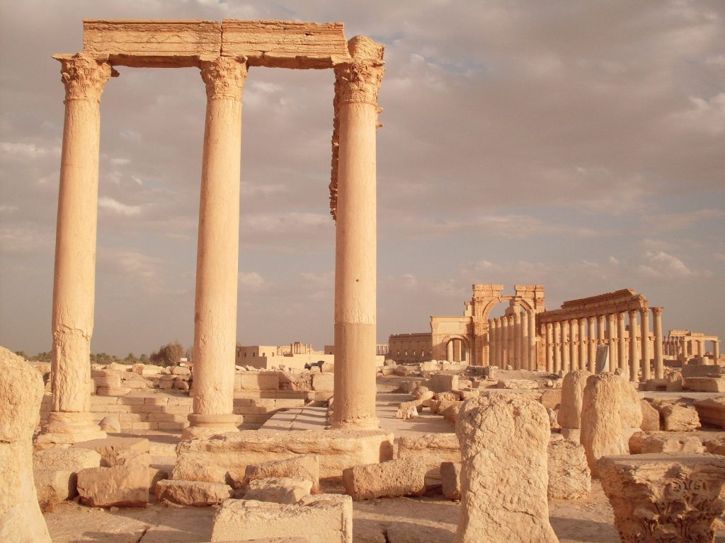 The historic site of Palmyra in Syria.