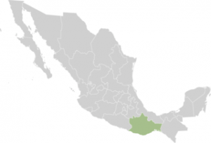 Map showing where Oaxaca is located in Mexico