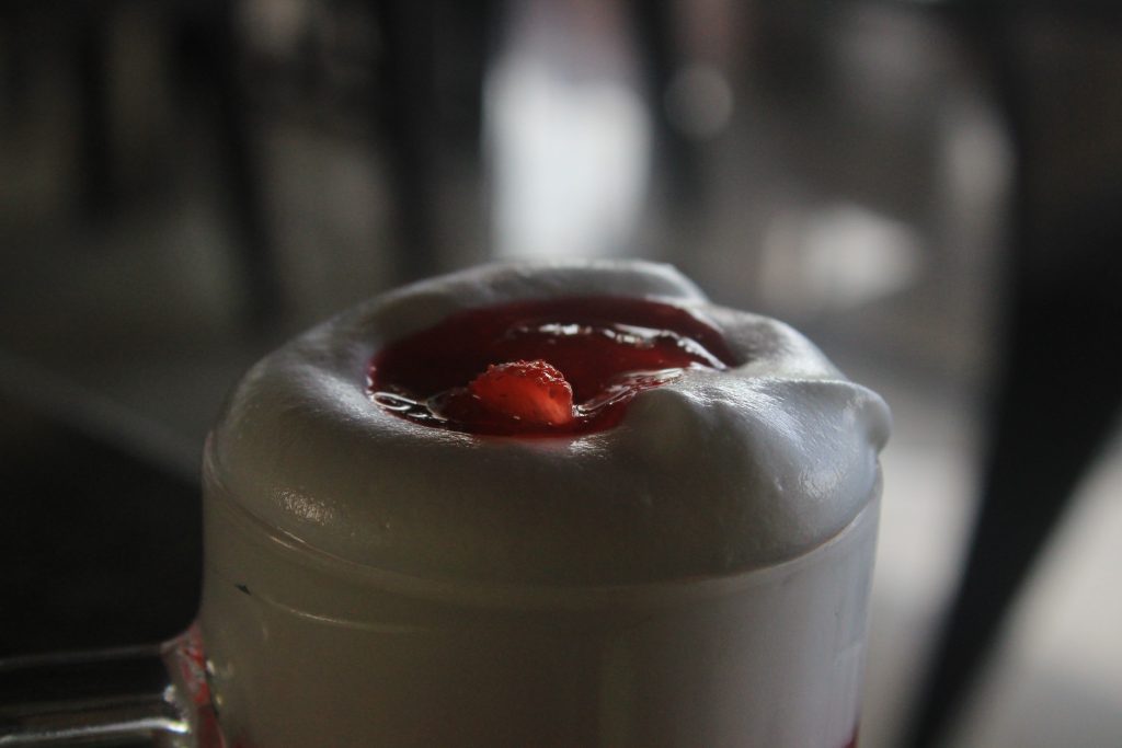 Strawberry with cream. Photo: Tania Banerjee