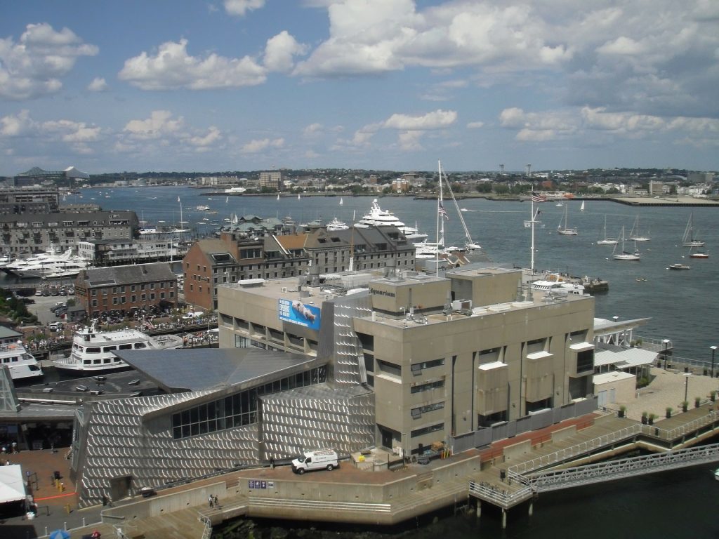 Overview of Boston Harbor and the Boston Aquarium