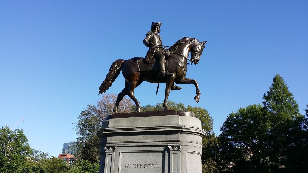 George Washington statute located in Boston, Mass.