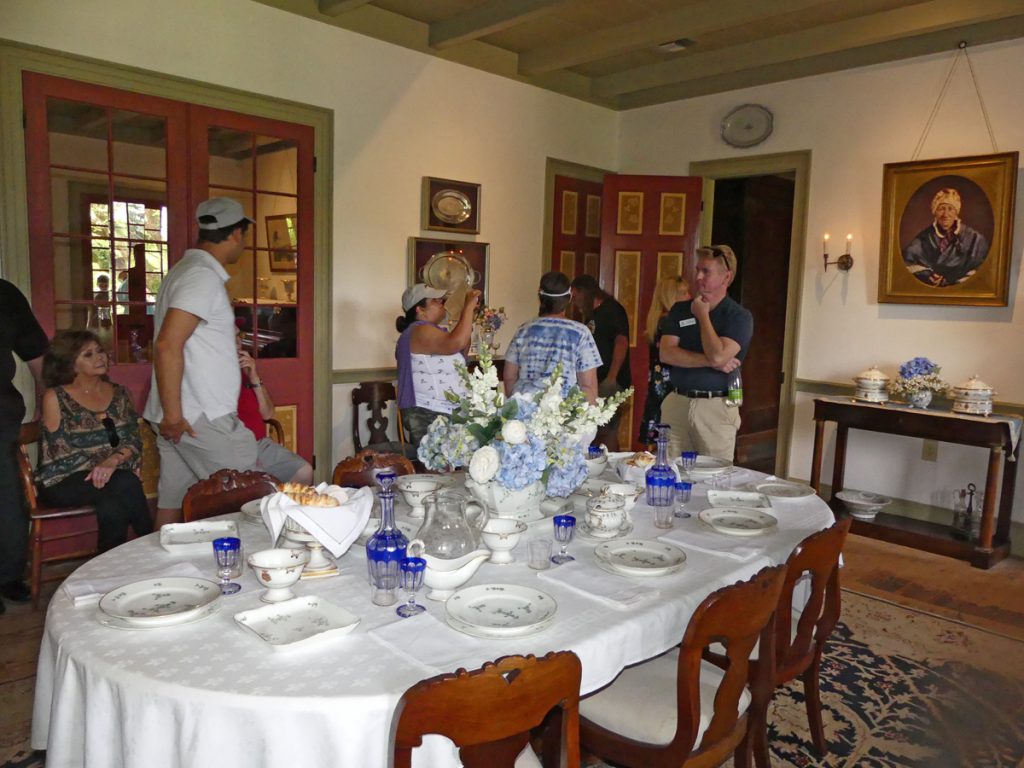 Dining room inside the main house on Laura Plantation. Photo: Kathleen Walls