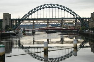 Newcastle-Upon-Tyne Bridge in England.